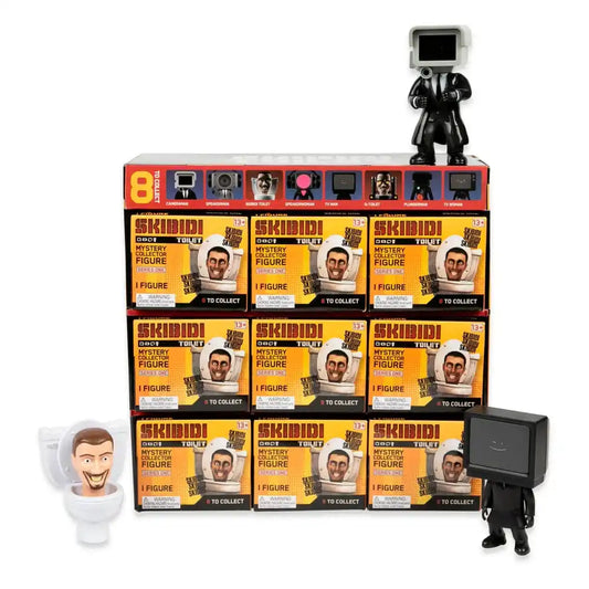 Skibidi Toilet Figuren 11 cm Series 1 Display (9) - Smalltinytoystore