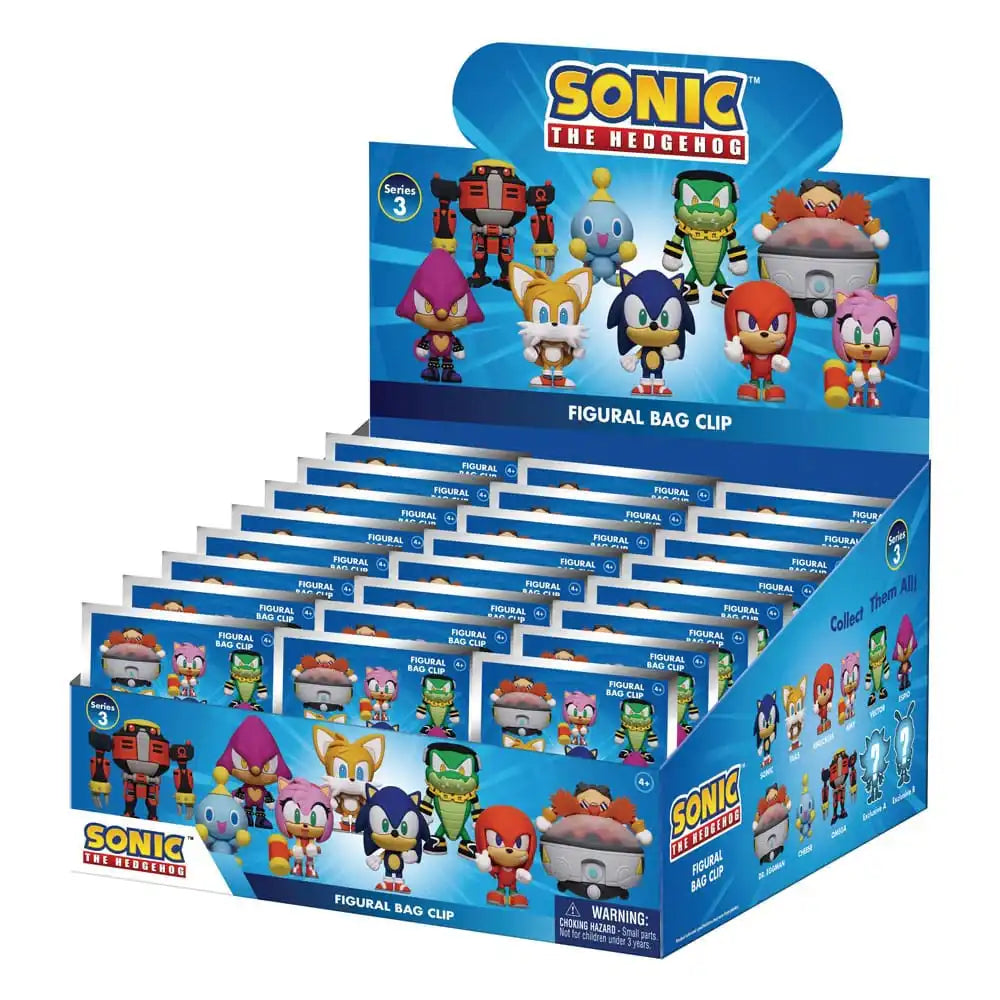 Sonic - The Hedgehog 3D PVC-Taschenanhänger Series 3 Display (24) - Smalltinytoystore