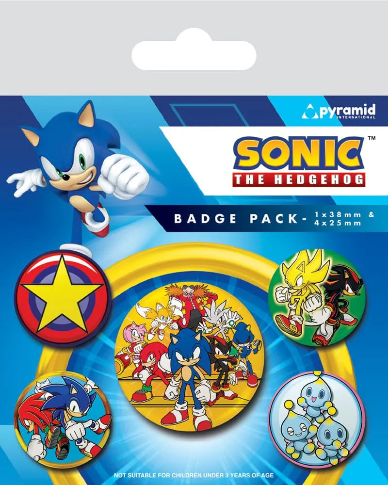 Sonic the Hedgehog Ansteck-Buttons 5er-Pack Speed Team - Smalltinytoystore