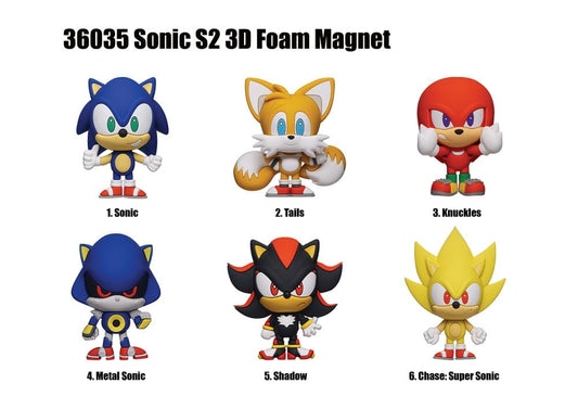 Sonic the Hedgehog Magnete blind pack Series 2 Display (12) - Smalltinytoystore