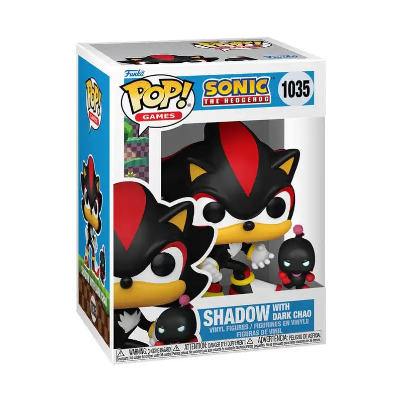 Sonic The Hedgehog POP & Buddy! Vinyl Figur Shadow w/DChao 9 cm - Smalltinytoystore