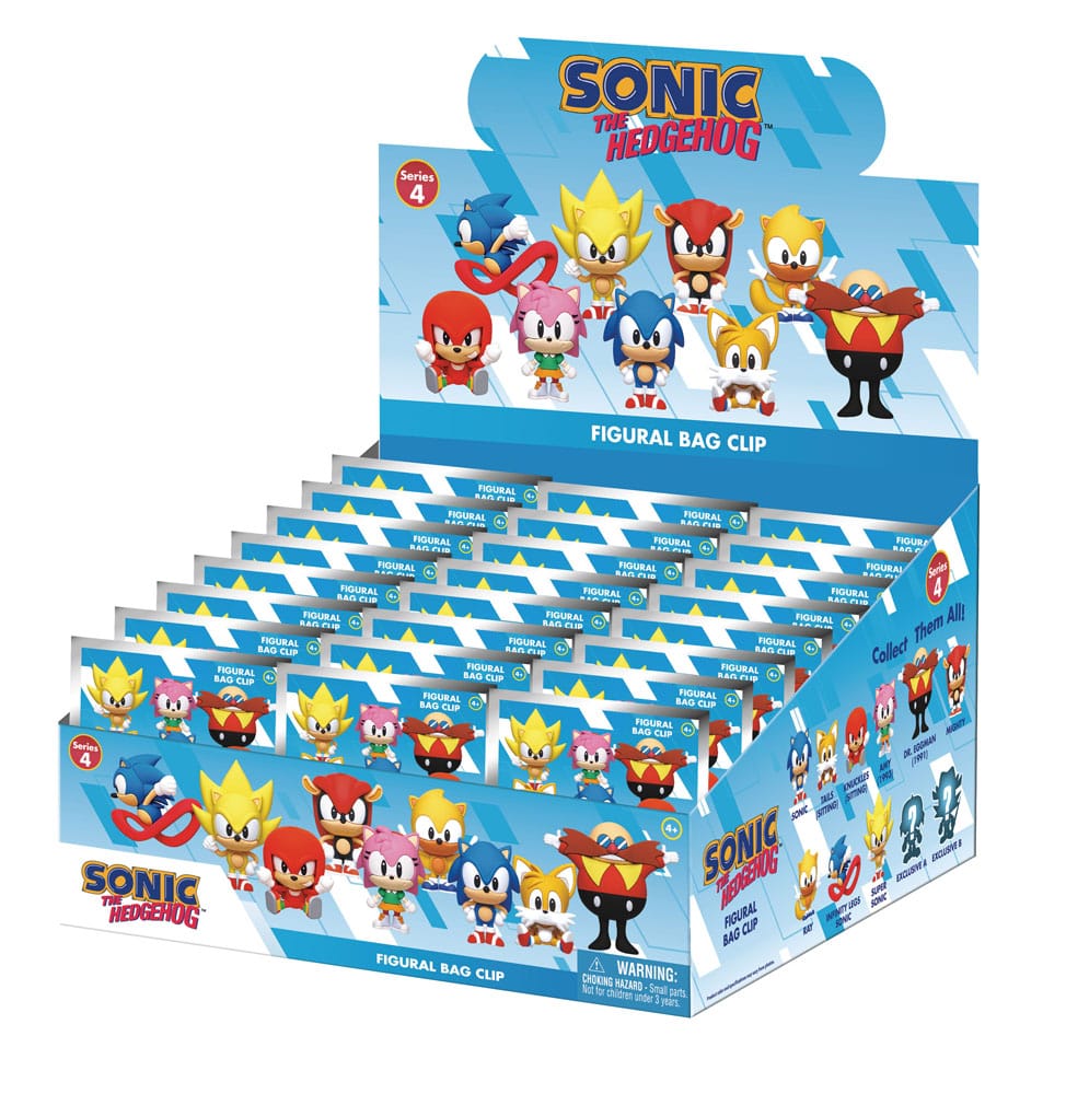Sonic the Hedgehog PVC-Taschenanhänger Series 4 Display (24) - Smalltinytoystore