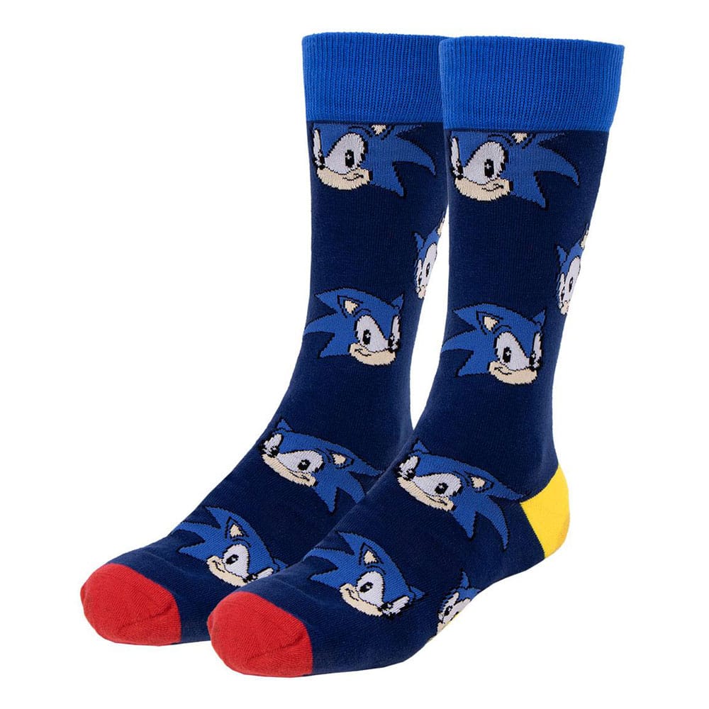 Sonic the Hedgehog Socken Sonic Face Sortiment (6) - Smalltinytoystore