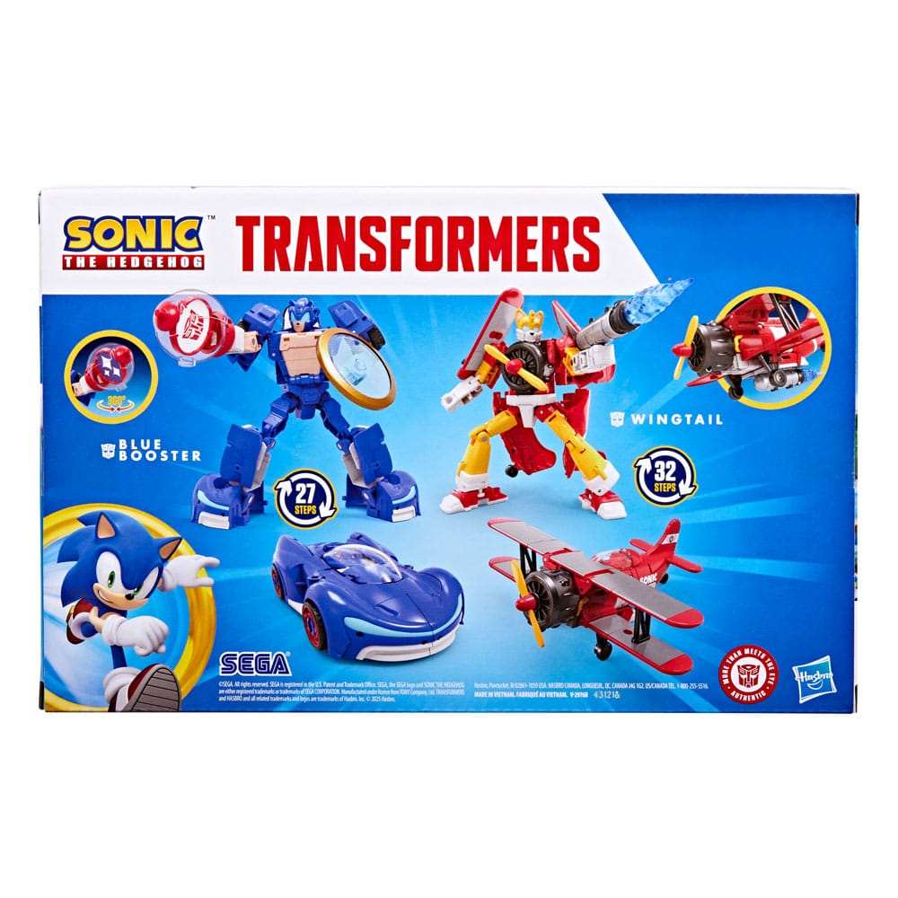 Sonic the Hedgehog x Transformers Actionfiguren 2er-Pack Wingtail & Blue Booster 13 cm - Smalltinytoystore