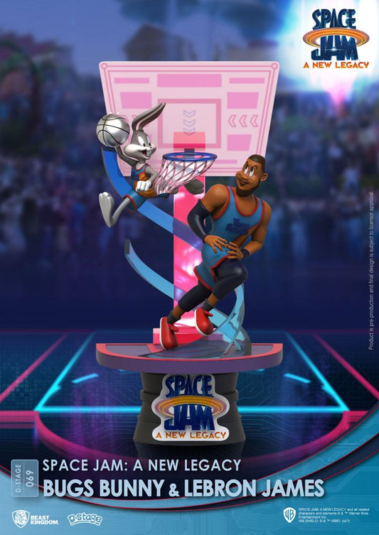 Space Jam: A New Legacy D-Stage PVC Diorama Bugs Bunny & Lebron James New Version 15 cm - Smalltinytoystore