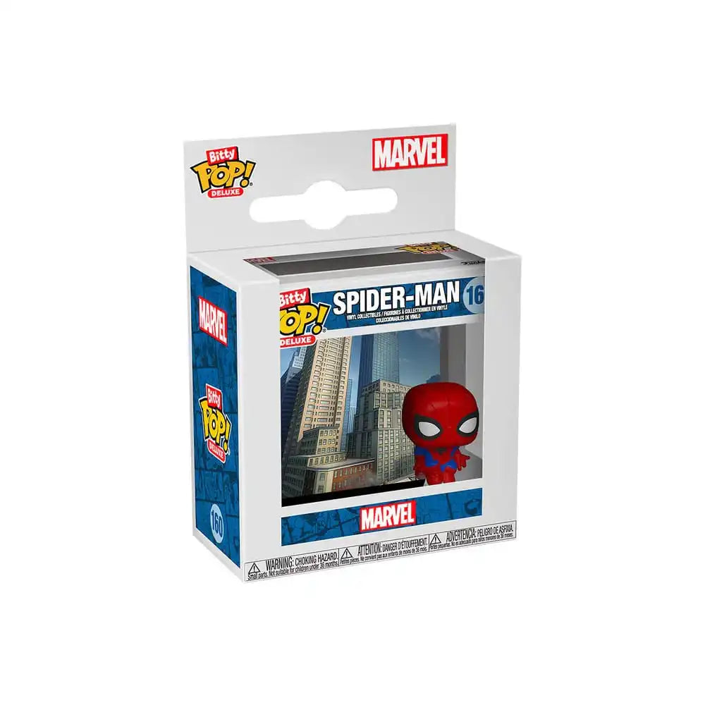 Spider-Man Bitty POP! Deluxe Vinyl Figuren Spider-Man(Cityscape) Display (12) 2,5 cm - Smalltinytoystore