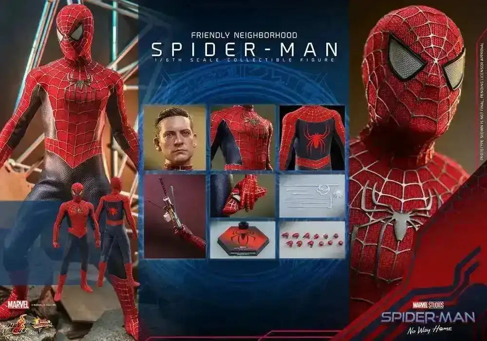 Spider-Man No Way Home Movie Masterpiece 1/6 Friendly Neighborhood Spider-Man 30 cm HOT TOYS - Smalltinytoystore
