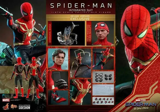 Spider-Man No Way Home Movie Masterpiece 1/6 Spider-Man (Integrated Suit) Deluxe Ver. 29 cm HOT TOYS - Smalltinytoystore