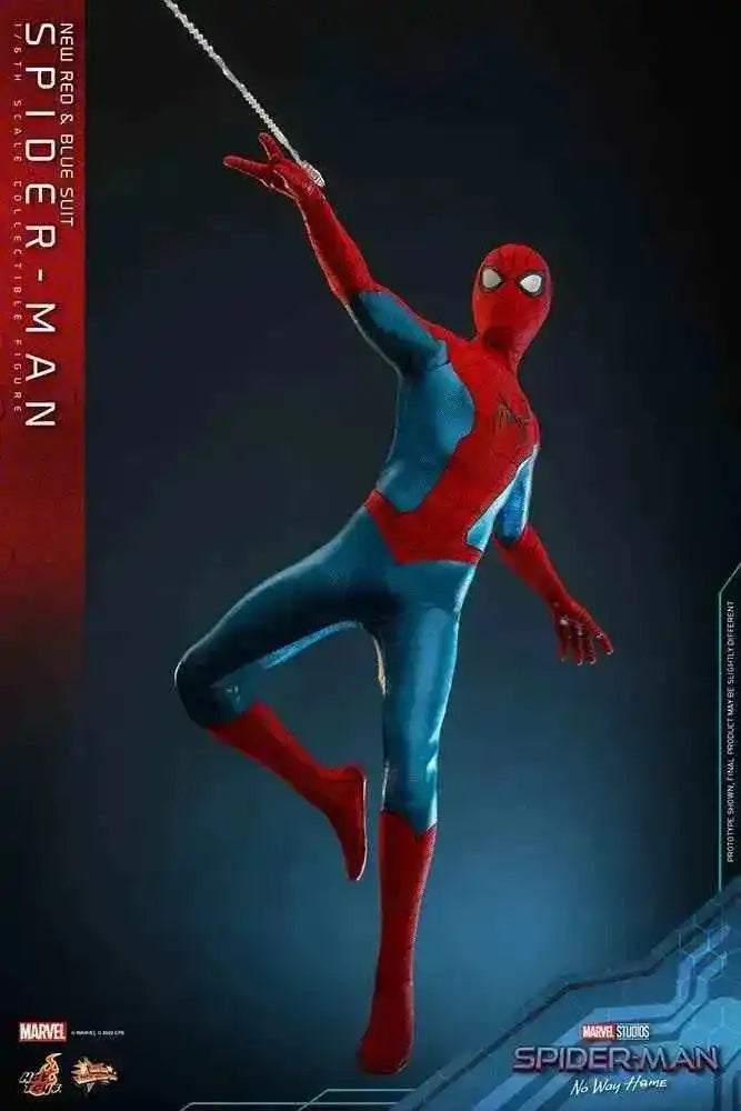 Spider-Man No Way Home Movie Masterpiece 1/6 Spider-Man (New Red and Blue Suit) 28 cm HOT TOYS - Smalltinytoystore