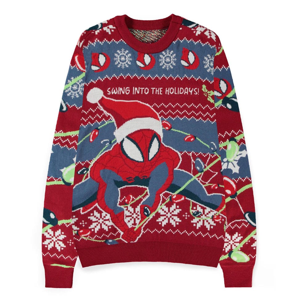 Spider-Man Pullover Swing into the Holidays (Christmas Jumper) Größe L - Smalltinytoystore