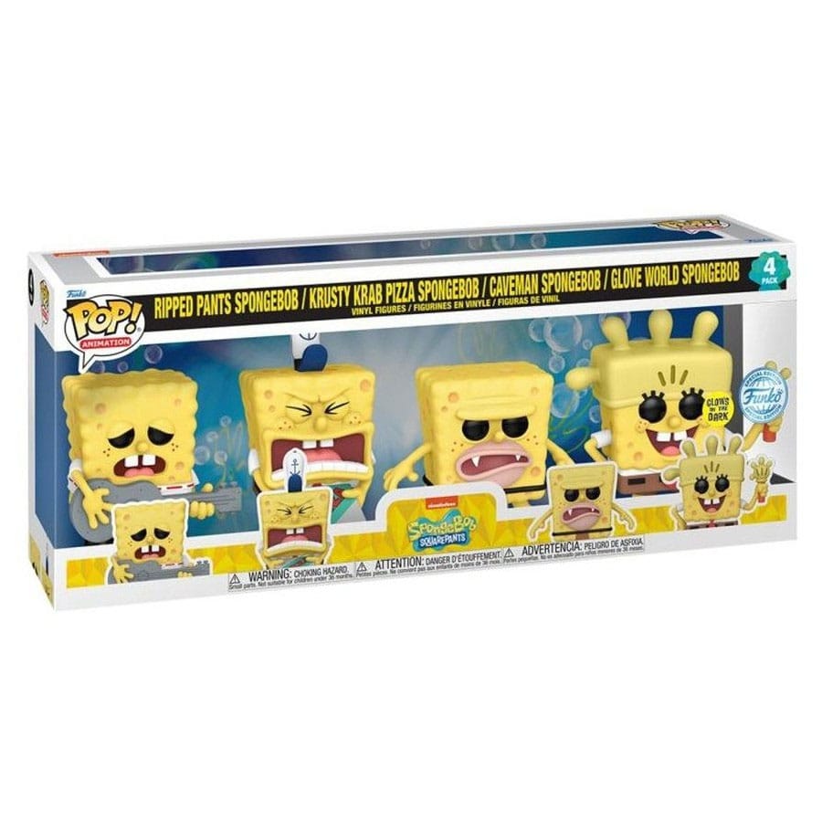 Spongebob POP! Television Vinyl Figuren 4er-Pack (EMEA) 9 cm - Smalltinytoystore