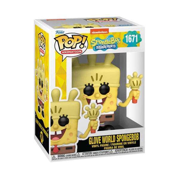 SpongeBob Schwammkopf 25th Anniversary POP! Vinyl Figur SB w/ Glove Light 9 cm - Smalltinytoystore
