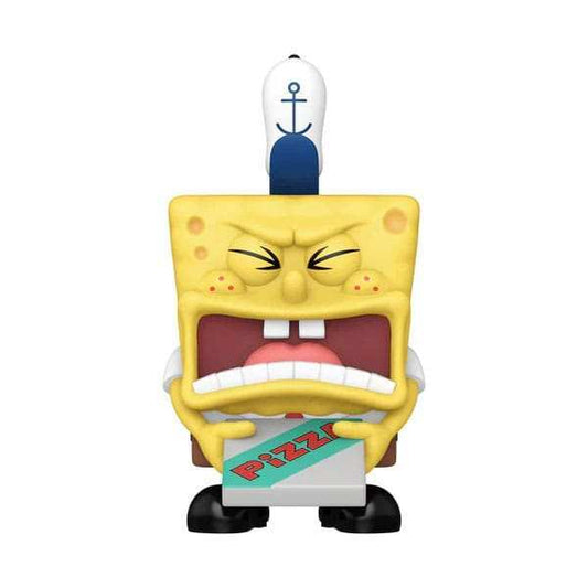 SpongeBob Schwammkopf 25th Anniversary POP! Vinyl Figur SB w/Pizza 9 cm - Smalltinytoystore