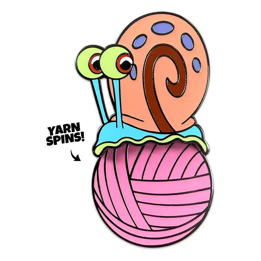 SpongeBob Schwammkopf Ansteck-Pin Gary Yarn Spinning 5 cm - Smalltinytoystore