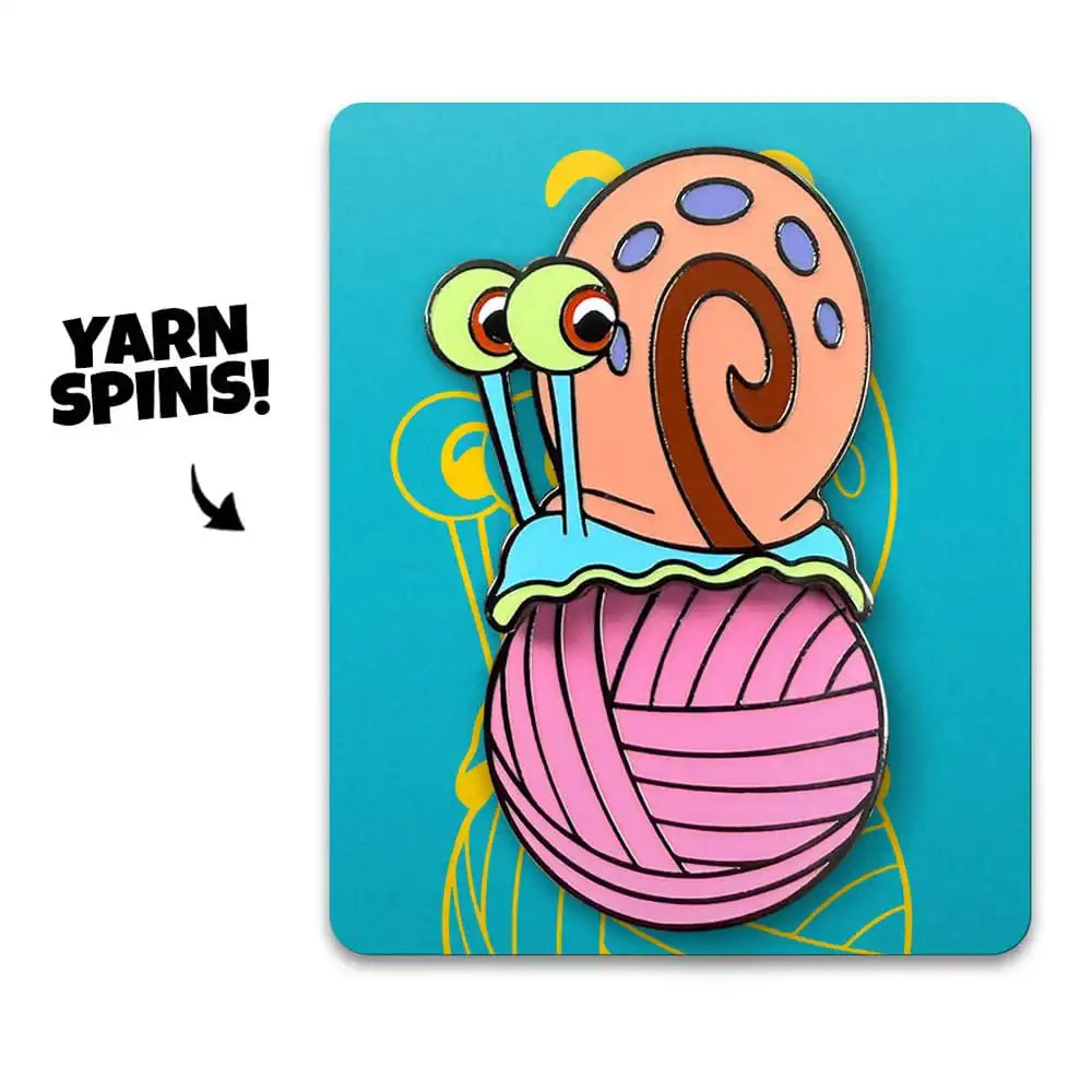 SpongeBob Schwammkopf Ansteck-Pin Gary Yarn Spinning 5 cm - Smalltinytoystore