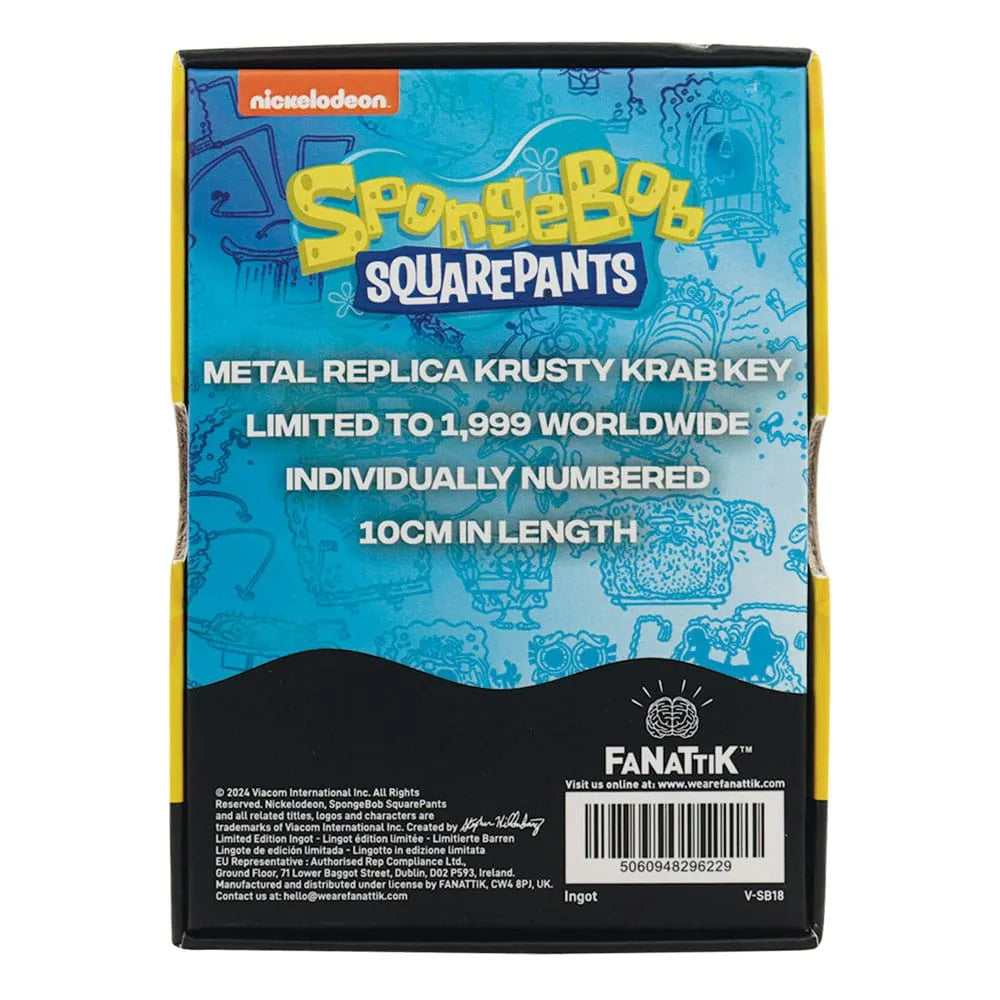 SpongeBob Schwammkopf Replik Krosse Krabbe Key 24k Gold Plated - Smalltinytoystore