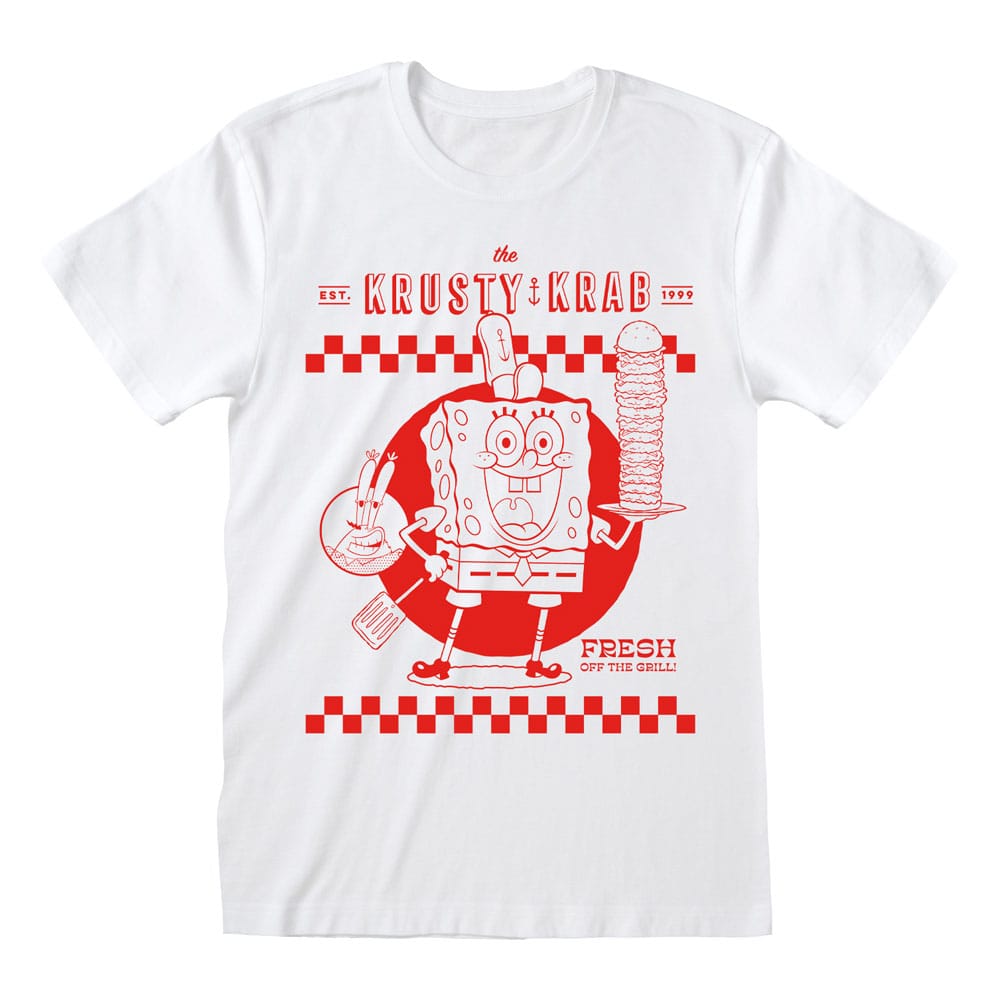 SpongeBob Schwammkopf T-Shirt Krusty Krab White Größe M - Smalltinytoystore