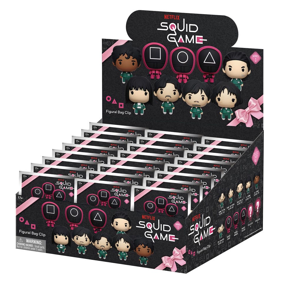Squid Game 3D PVC-Taschenanhänger Series 1 Display (24) - Smalltinytoystore