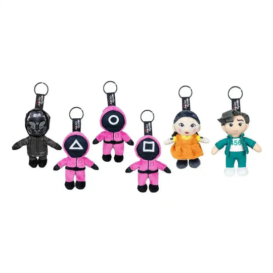 Squid Game Plüsch-Schlüsselanhänger All Stars 12 cm Sortiment (24) - Smalltinytoystore