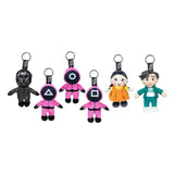 Squid Game Plüsch-Schlüsselanhänger All Stars 12 cm Sortiment (24) - Smalltinytoystore