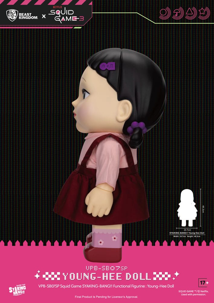 Squid Game Syaking Bang Figur/Spardose Young-Hee Doll Season 3 48 cm - Smalltinytoystore