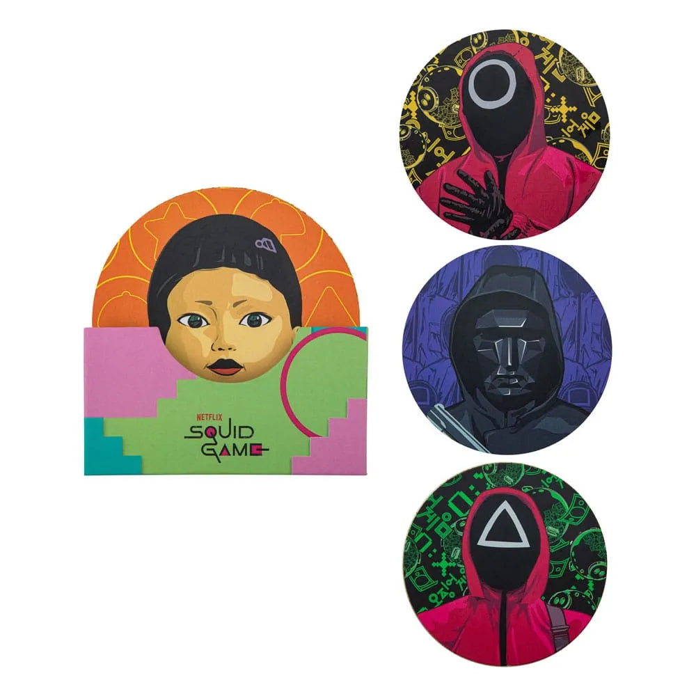 Squid Game Untersetzer 4er-Pack - Smalltinytoystore