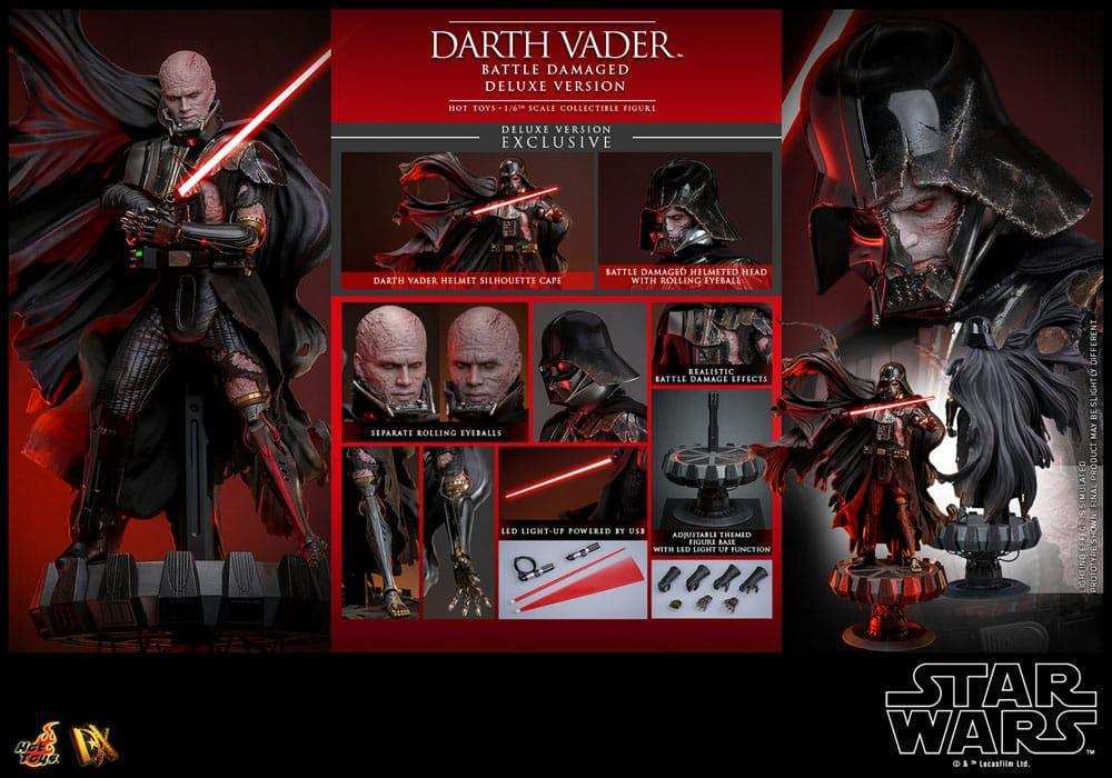 Star Wars 1/6 Darth Vader (Battle Damaged) Deluxe Version HOT TOYS - Smalltinytoystore