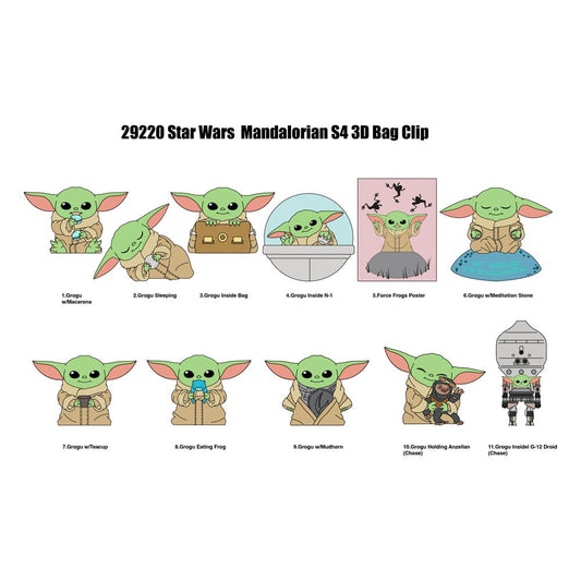 Star Wars 3D PVC-Taschenanhänger Best of Grogu Serie 1 Display (24) - Smalltinytoystore