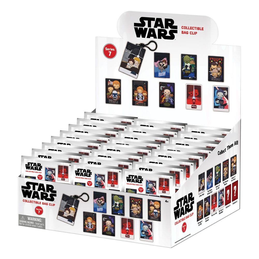 Star Wars 3D PVC-Taschenanhänger Posters Series 7 Display (24) - Smalltinytoystore