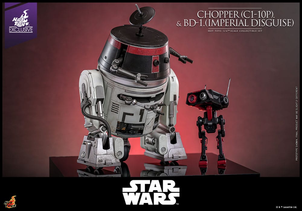 Star Wars Actionfigur Set 1/6 Chopper (C1-10P™) & BD-1™ (Imperial Disguise) 18 cm & 8 cm - Smalltinytoystore