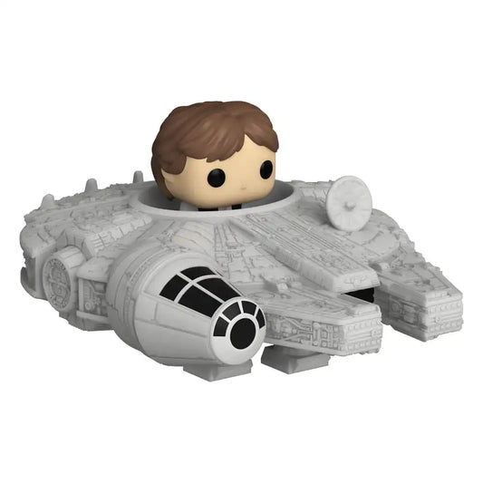 Star Wars Bitty POP! Rides Vinyl Figur Display Han Solo w/Millenium Falcon 2,5 cm - Smalltinytoystore