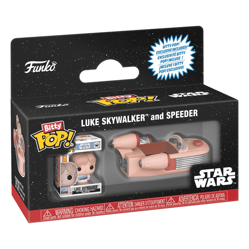Star Wars Bitty POP! Rides Vinyl Figur Luke Skywalker and Speeder - Smalltinytoystore