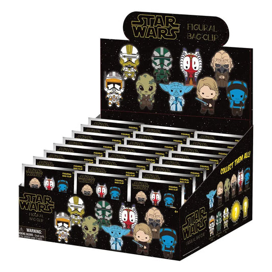 Star Wars-EP III Revenge Of Sith 3D PVC-Taschenanhänger Serie 1 Display (24) - Smalltinytoystore