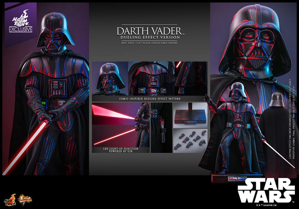 Star Wars Movie Masterpiece Actionfigur 1/6 Darth Vader (Dueling Effect Version) Hot Toys Exclusive 35 cm - Smalltinytoystore