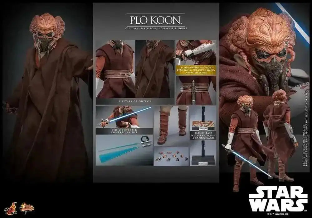 Star Wars Movie Masterpiece Actionfigur 1/6 Plo Koon 31 cm HOT TOYS - Smalltinytoystore