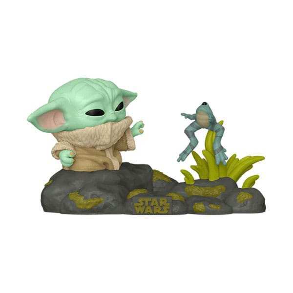 Star Wars POP! Deluxe Vinyl Figur Din Grogu w/Frog 9 cm - Smalltinytoystore