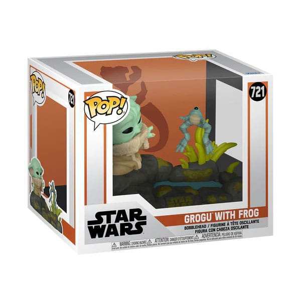 Star Wars POP! Deluxe Vinyl Figur Din Grogu w/Frog 9 cm - Smalltinytoystore