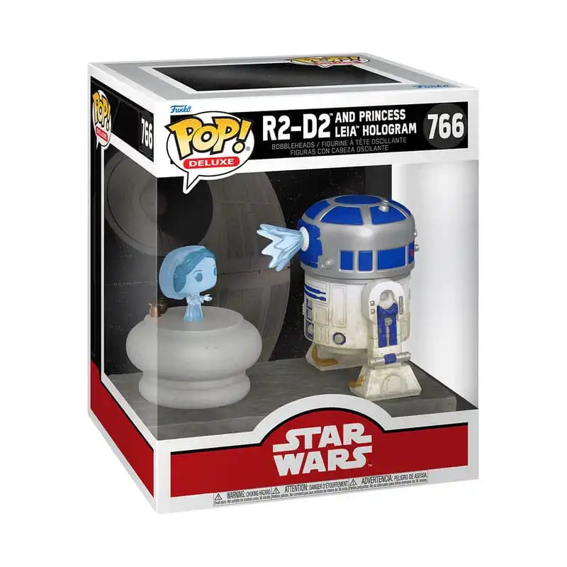 Star Wars POP! Deluxe Vinyl Figur R2D2 w/Leia 9 cm - Smalltinytoystore
