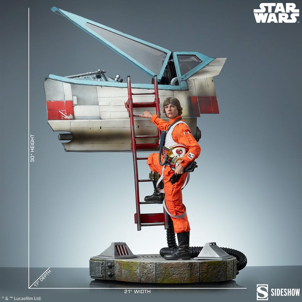Star Wars Premium Format Statue Luke Skywalker & X-Wing: Red Five, Standing By 76 cm - Smalltinytoystore