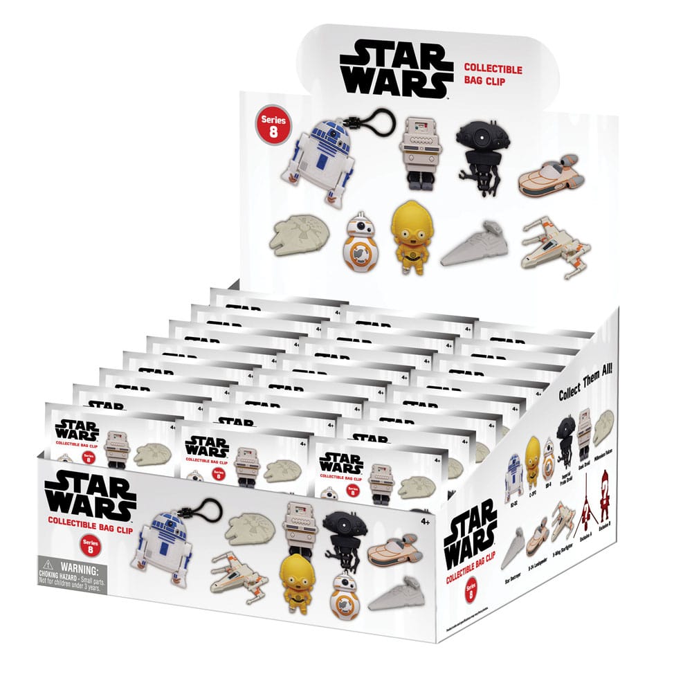 Star Wars PVC-Taschenanhänger Series 8 Power Of Force Display (24) - Smalltinytoystore