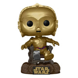 Star Wars Return of the Jedi 40th Anniversary POP! Vinyl Figur C3P0 in chair 9 cm - Smalltinytoystore
