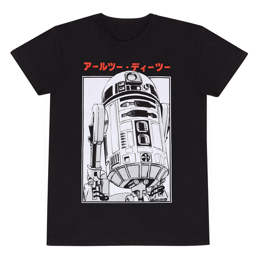 Star Wars T-Shirt R2D2 Katakana - Smalltinytoystore