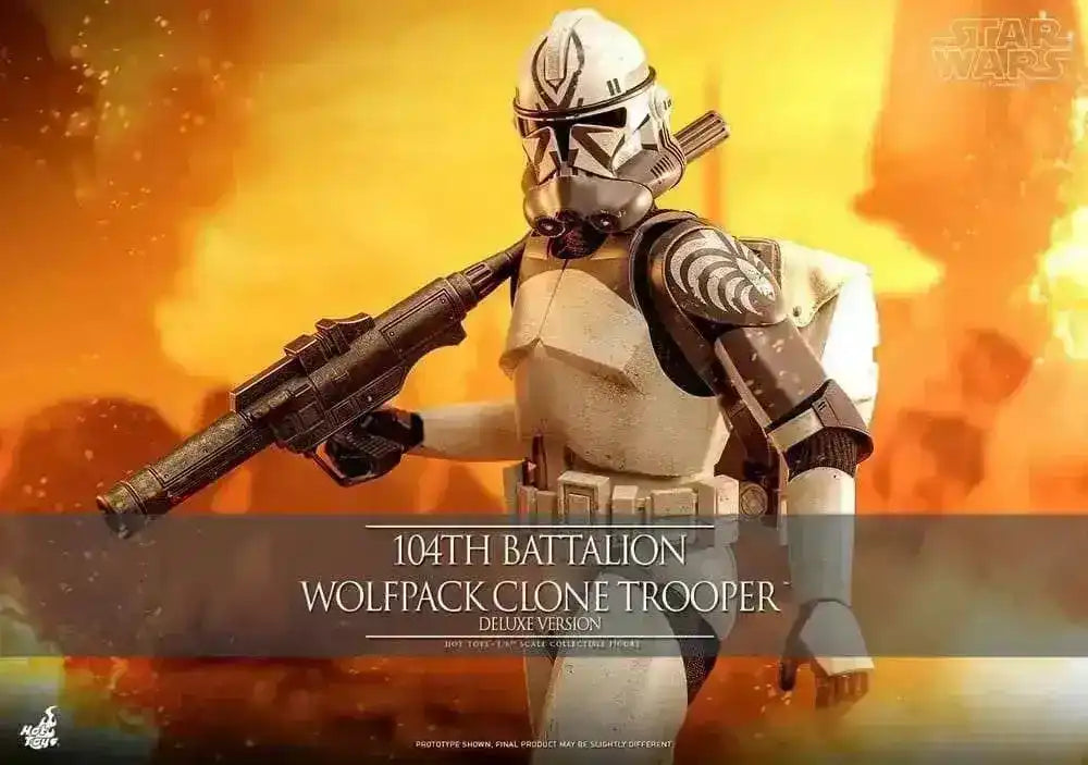 Star Wars The Clone Wars 1/6 104th Battalion Wolfpack Clone Trooper Deluxe Version 30 cm HOT TOYS - Smalltinytoystore