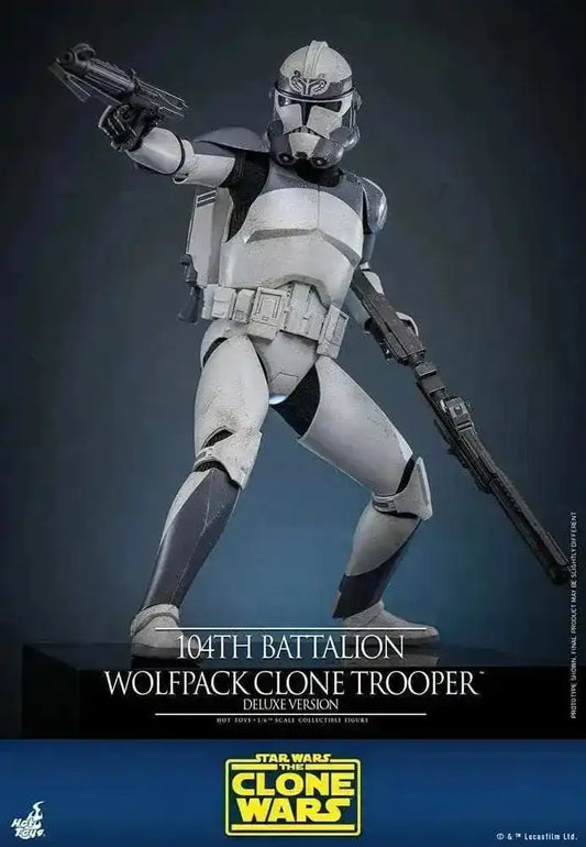 Star Wars The Clone Wars 1/6 104th Battalion Wolfpack Clone Trooper Deluxe Version 30 cm HOT TOYS - Smalltinytoystore