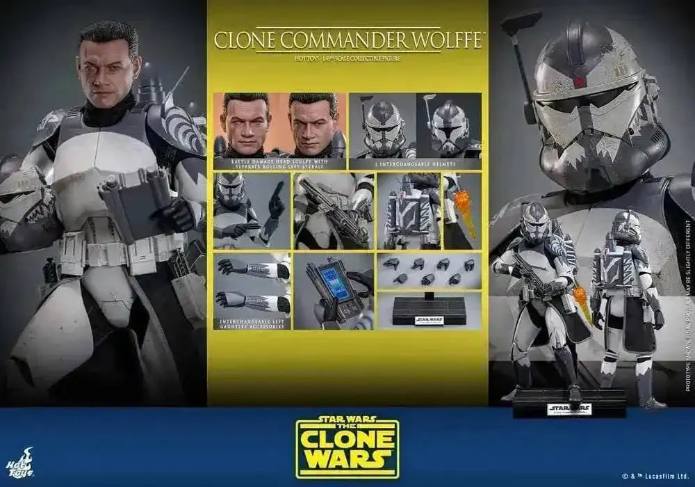 Star Wars The Clone Wars Actionfigur 1/6 Clone Commander Wolffe 30 cm HOT TOYS - Smalltinytoystore