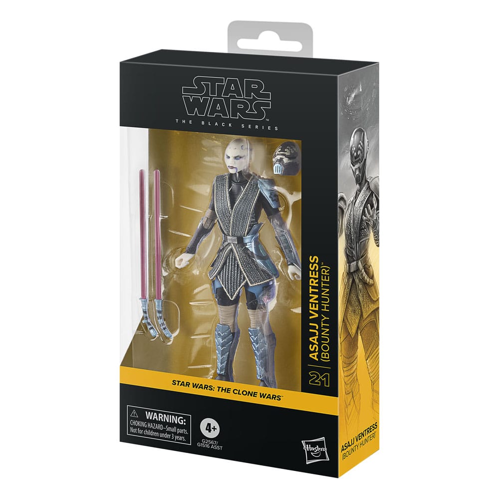 Star Wars: The Clone Wars Black Series Actionfigur Asajj Ventress (Bounty Hunter) 15 cm - Smalltinytoystore