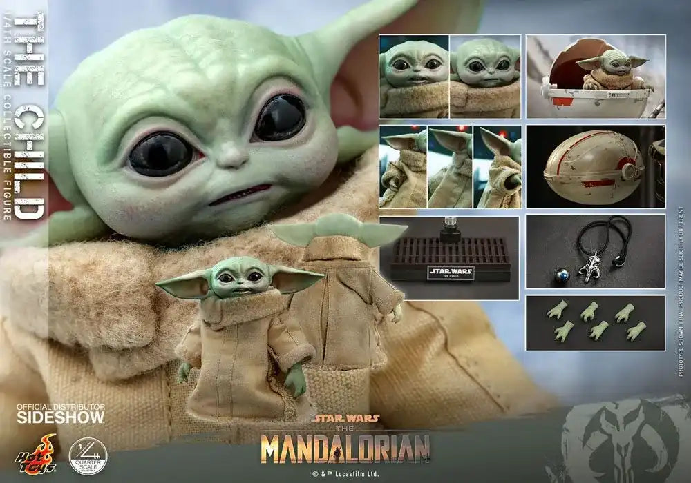Star Wars The Mandalorian Actionfigur 1/4 The Child HOT TOYS - Smalltinytoystore