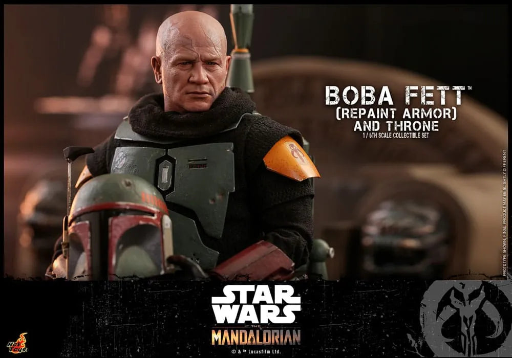 Star Wars: The Mandalorian Actionfigur 1/6 Boba Fett Repaint Armor and Throne Special Edition HOT TOYS OHNE MAILER - Smalltinytoystore