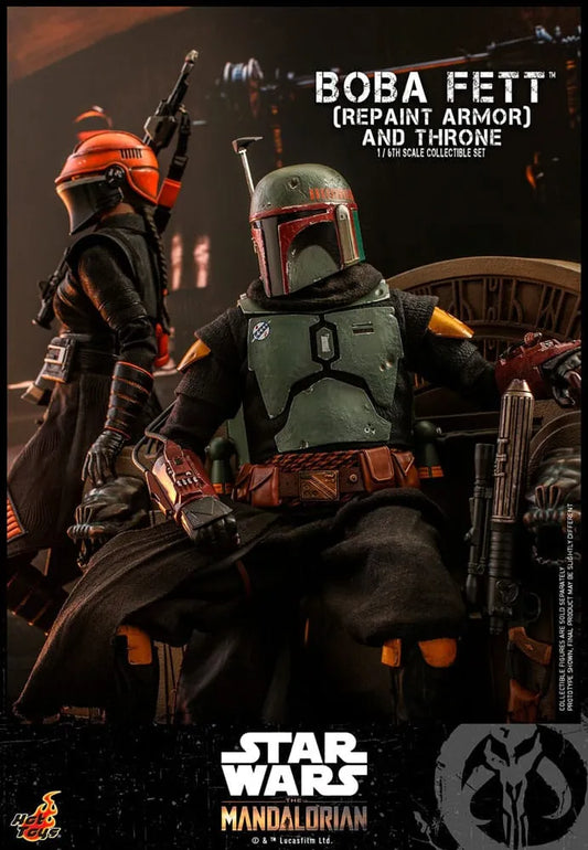 Star Wars: The Mandalorian Actionfigur 1/6 Boba Fett Repaint Armor and Throne Special Edition HOT TOYS OHNE MAILER - Smalltinytoystore