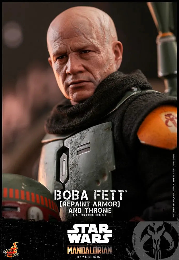 Star Wars: The Mandalorian Actionfigur 1/6 Boba Fett Repaint Armor and Throne Special Edition HOT TOYS OHNE MAILER - Smalltinytoystore
